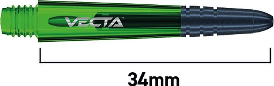 WINMAU - Vecta Dartschachten Groen, Korte - 1 set per pakket (3 Dartschachten in totaal) van Winmau — afbeelding 2