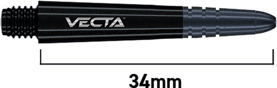 WINMAU - Vecta Dartschachten, Zwart, Korte - 1 set per pakket (3 Dartschachten in totaal) van Winmau — afbeelding 3
