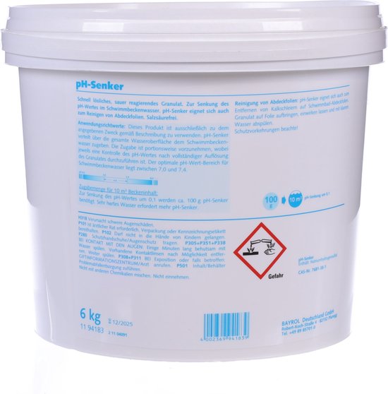 pH min granulaat pH pHverlagen 6 kg Bellaqua bol