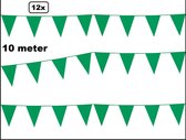12x Vlaggenlijn groen 10 meter - vlaglijn