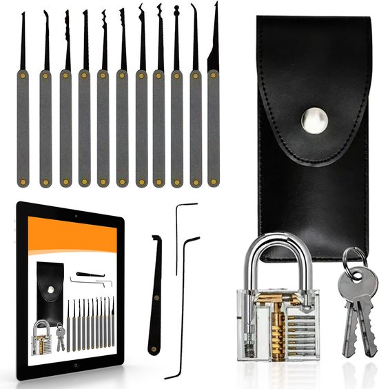 psychologie waarom buis Lock picking set + e- Book handleiding - sloten - picking - locks -  transparante... | bol.com