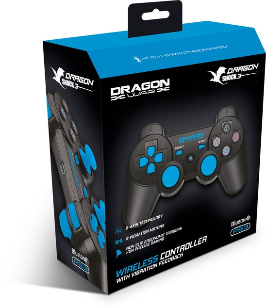Dragon War Wireless PlayStation 3 Dragon Shock Manette Bluetooth - Noir PS3  | bol.com