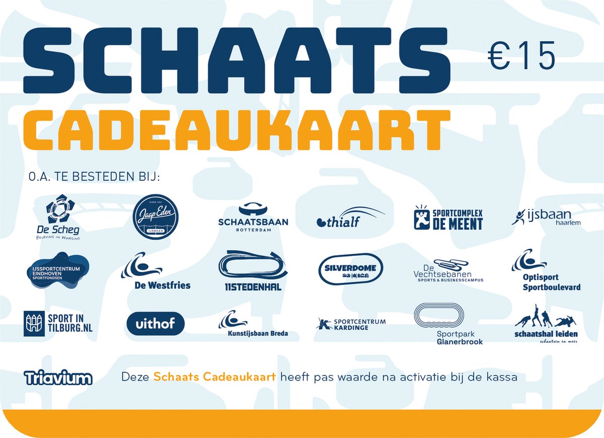Schaats Cadeaukaart 15 euro