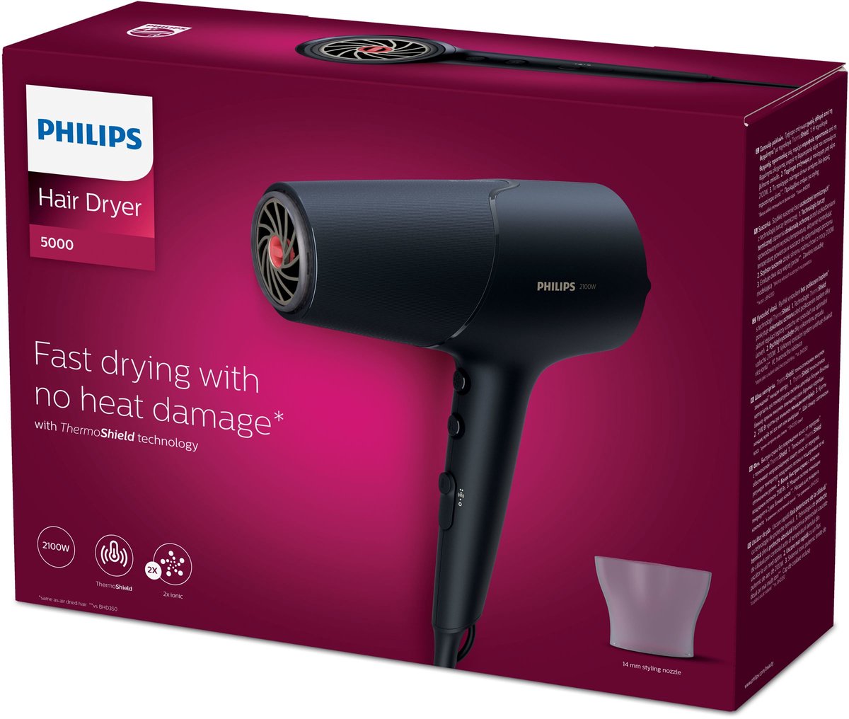 Philips series 5000 - Föhn - Haardroger - Grijs - BHD504/00 - afbeelding 2
