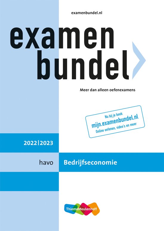 Examenbundel havo Bedrijfseconomie 2022/2023 - cover
