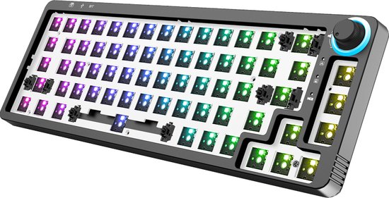GamaKay LK67 kit - Mechanische Gaming Toetsenbord - DIY Kit - Hot Swappable - Bluetooth 5.0 - Aanpasbaar Toetsenbord - zwart