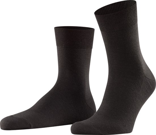 FALKE Airport Korte Sokken zonder patroon ademend dik plain kwart lengte Merinowol Katoen Bruin Heren sokken - Maat 41-42