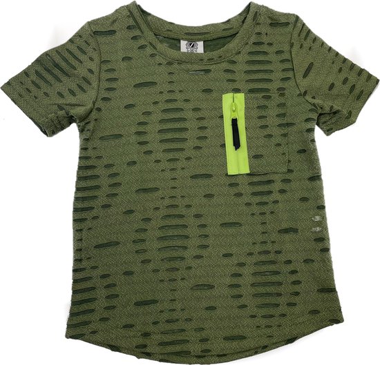 T-Shirt Fin Groen Maat 128/134