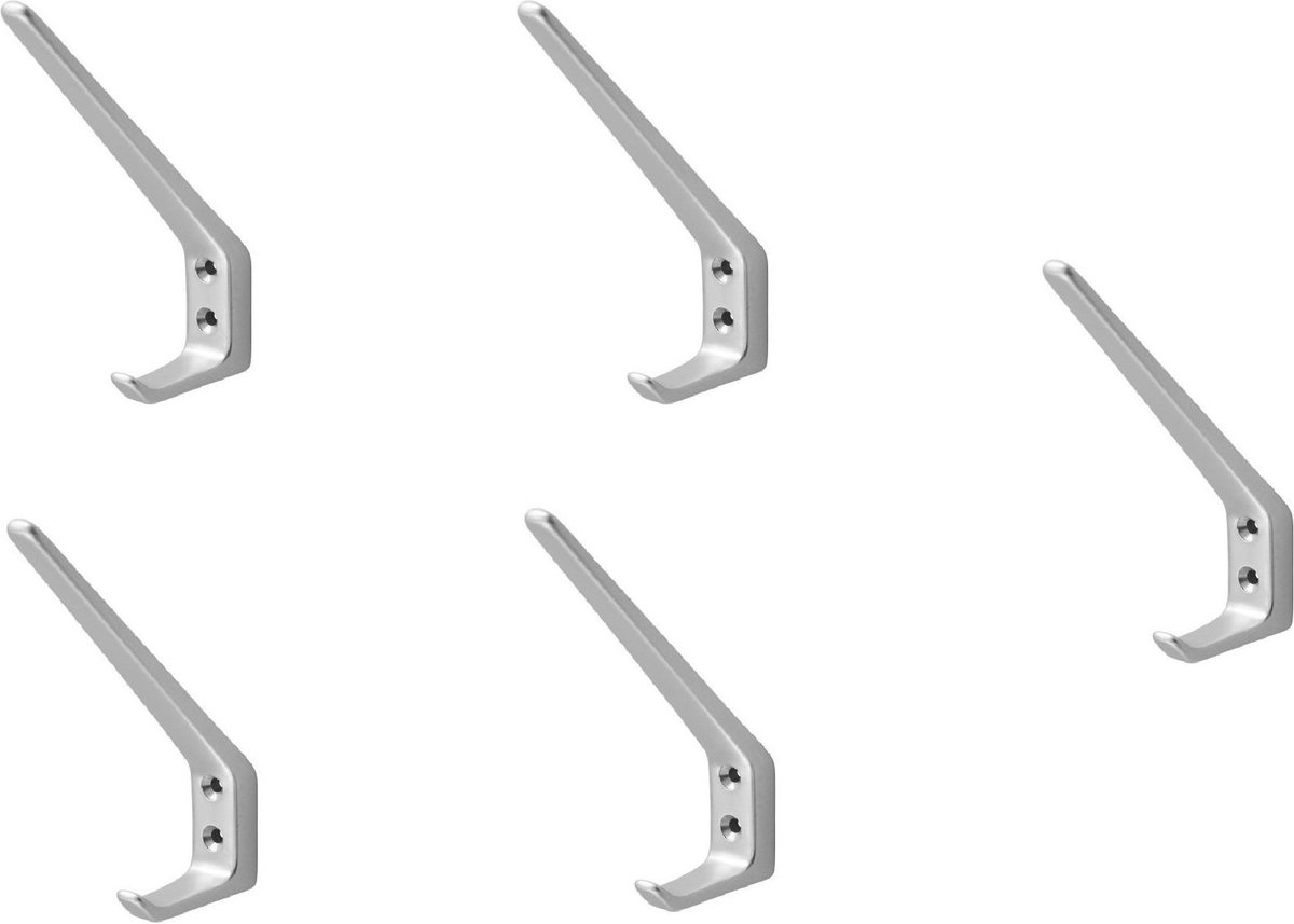 Hermeta hoed en jashaak 0030-01 - Aluminium - Enkel - Naturel - 5 stuks