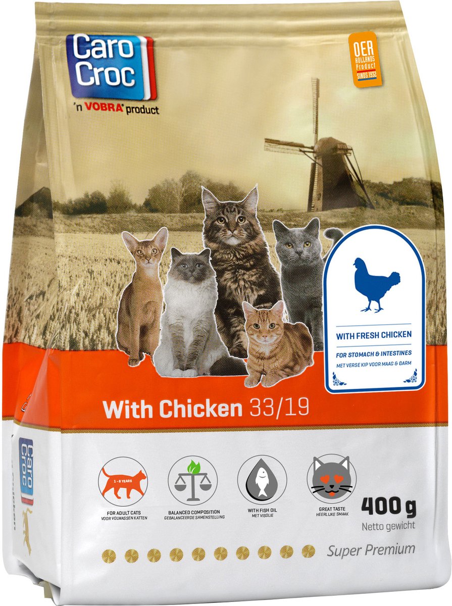 Carocroc With Chicken - Gevogelte/Rijst/Granen - Kattenvoer - 400 g