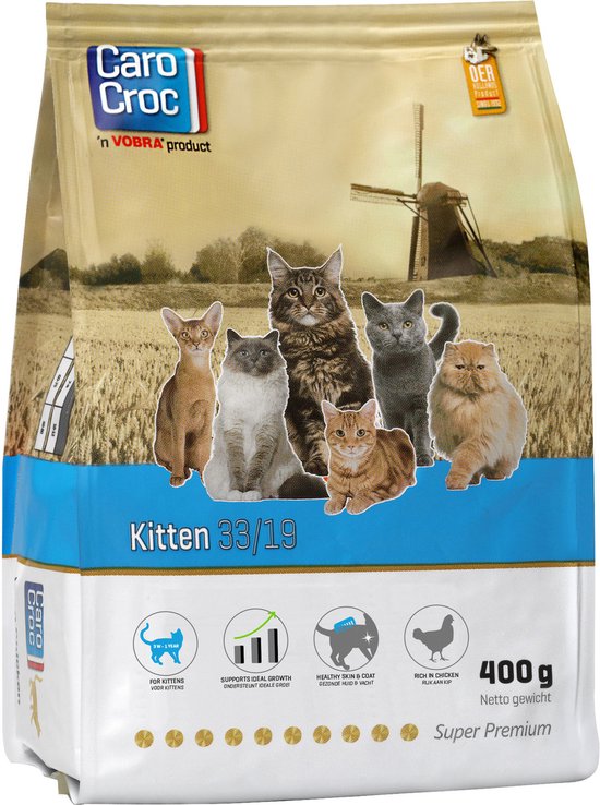 Carocroc Kitten - Gevogelte/Rijst/Granen - Kittenvoer - 400 g