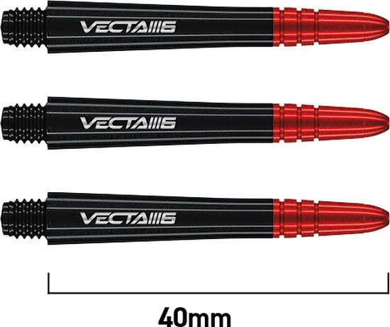 WINMAU - Vecta Blade 6 Dartschachten, Zwart, Medium - 1 set per pakket (3 Dartschacht in totaal) van Winmau — afbeelding 3