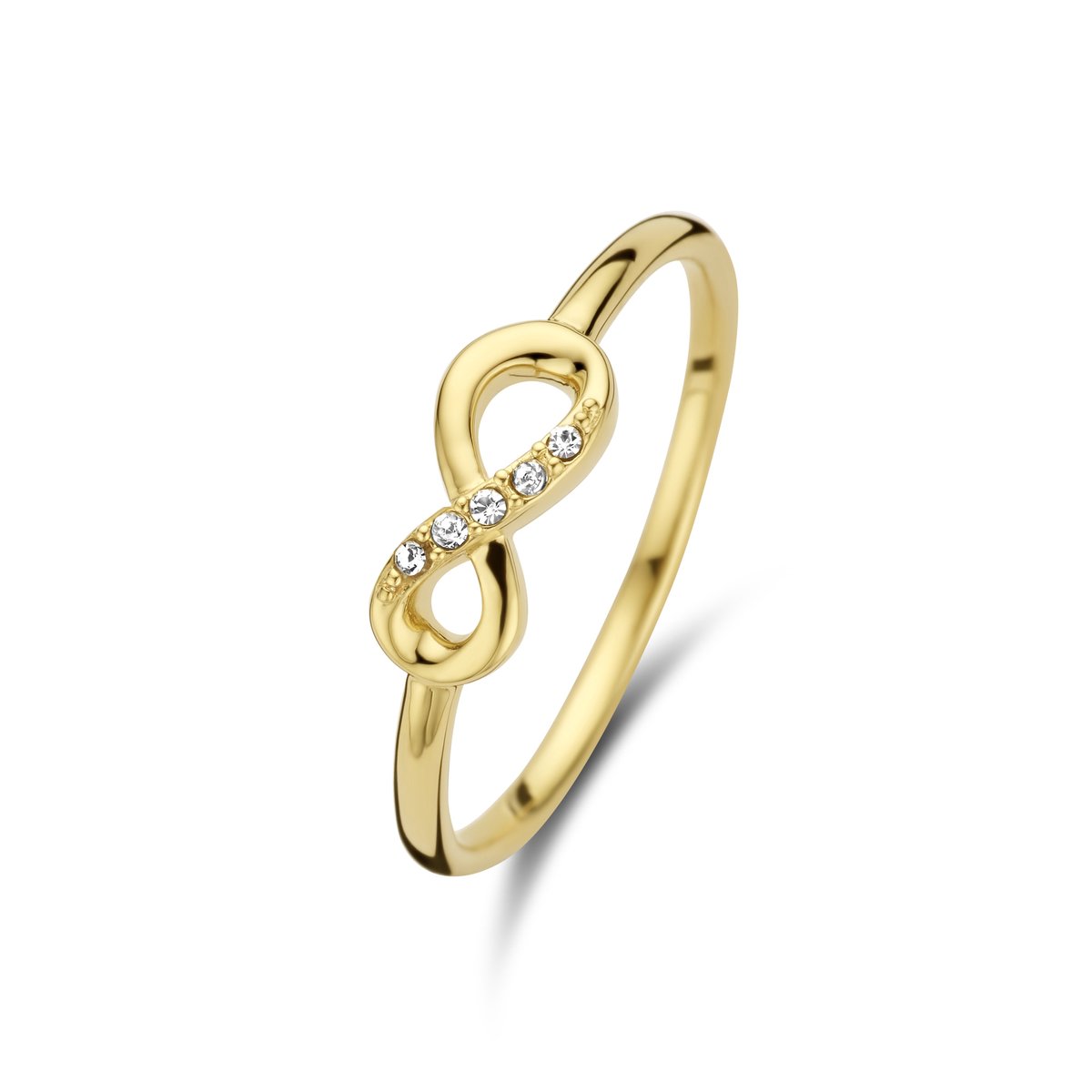 Selected Jewels Aimée Dames Ring Gouden plating;Zilver - Goudkleurig - 15.25 mm / maat 48