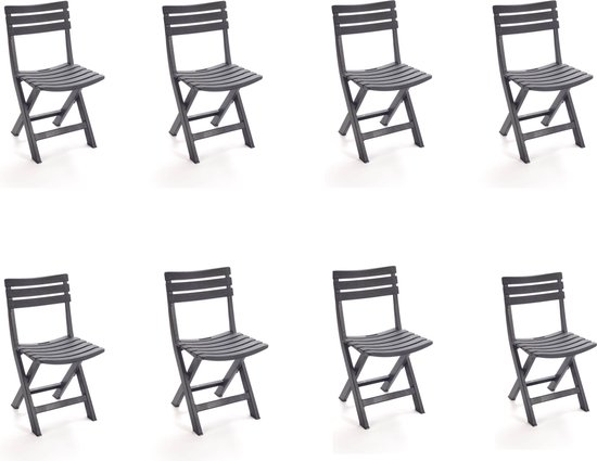 Mojawo kwaliteit aluminium/polyrotan bistrostoel stapelbaar stapelbare stoel campingstoel tuinstoel keukenstoel balkonmeubelen tuinzitmeubelen zilver/grijs