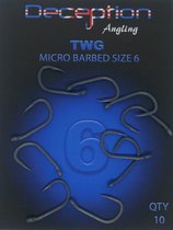 TWG (WIDEGAPE WITH INTURNED EYE) Micro Barbed Hook - Size 8