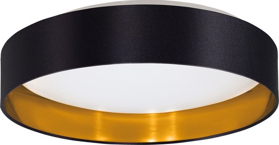 EGLO Maserlo 2 Plafondlamp - LED - Ø 38 cm - Wit/Zwart/Goud