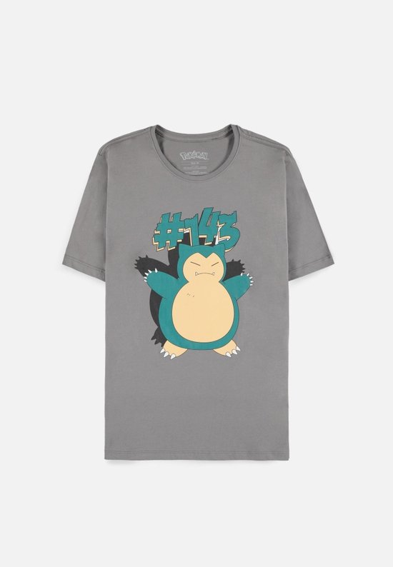 Pokémon - Snorlax Heren T-shirt - L - Grijs