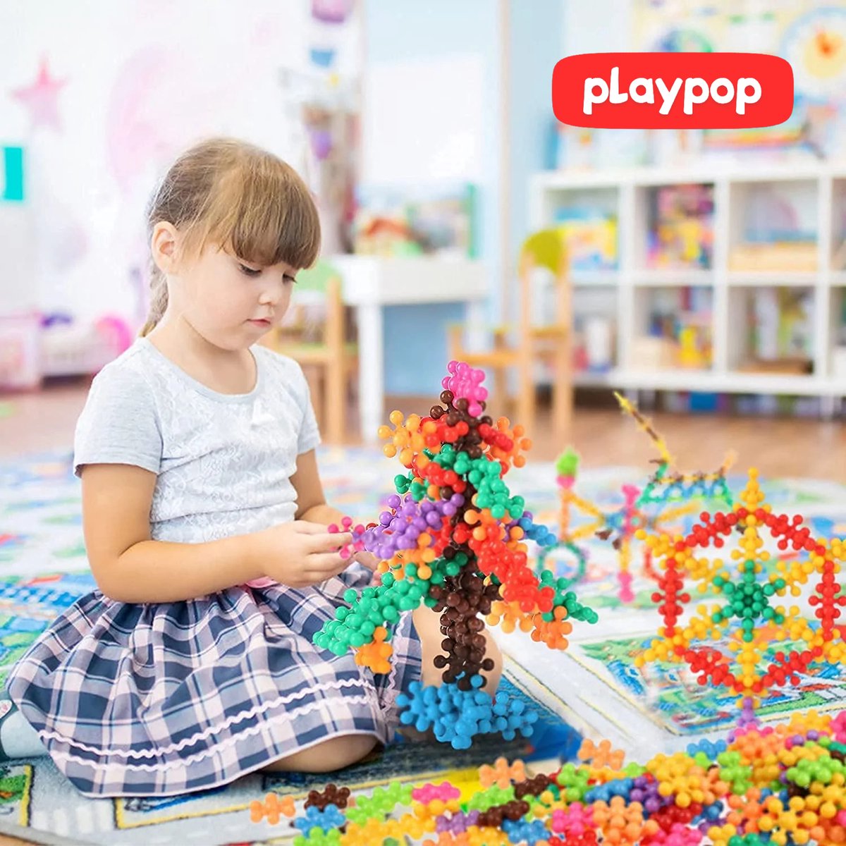 Playpop - Forts Creative - Jouets - Construction - Jouets pour enfants -  Cabane 