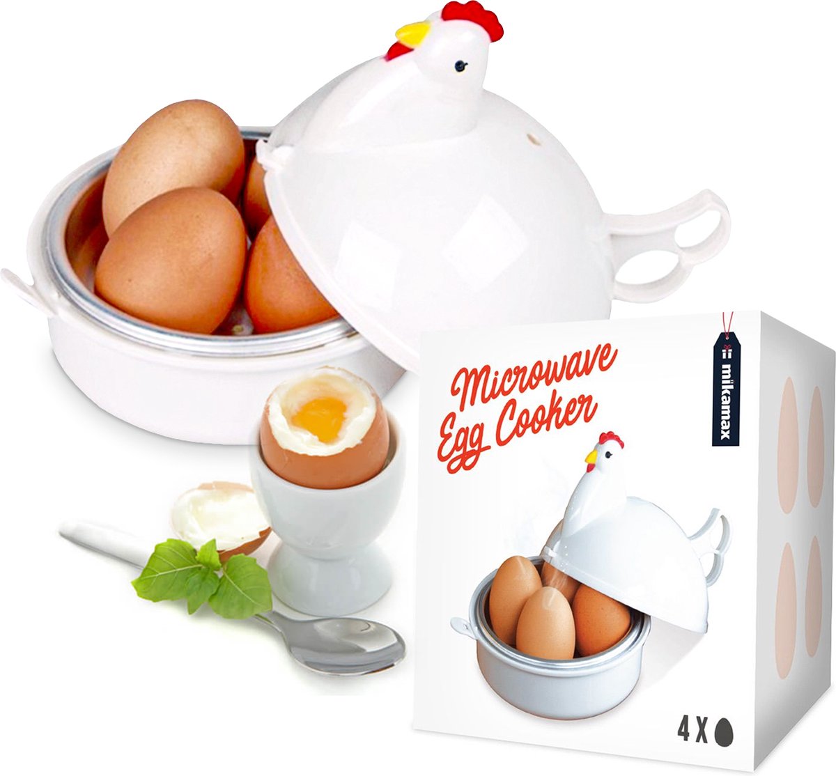Cuiseur à œufs micro-ondes J&J™ - Machine à œufs pochés - Pocheuse à œufs -  Cuiseur à