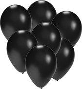 Bellatio Decorations zak van 100x stuks ballonnen zwart van 27 cm - Feestartikelen