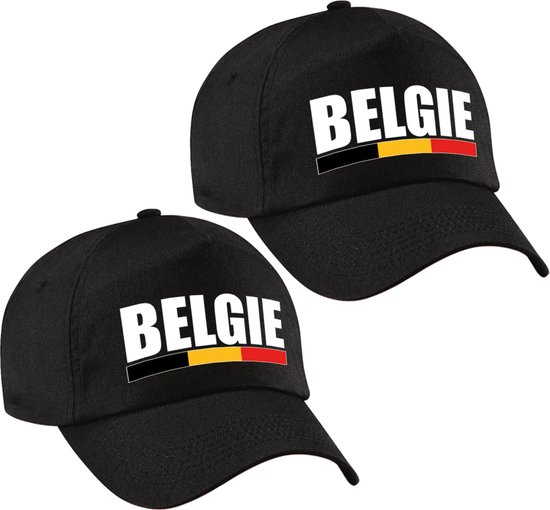 2x stuks belgie landen pet/baseball cap zwart volwassenen | bol.com