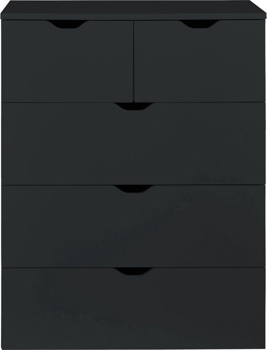 trendteam smart living Basix Commode, zwart, 80 x 101 x 40 cm