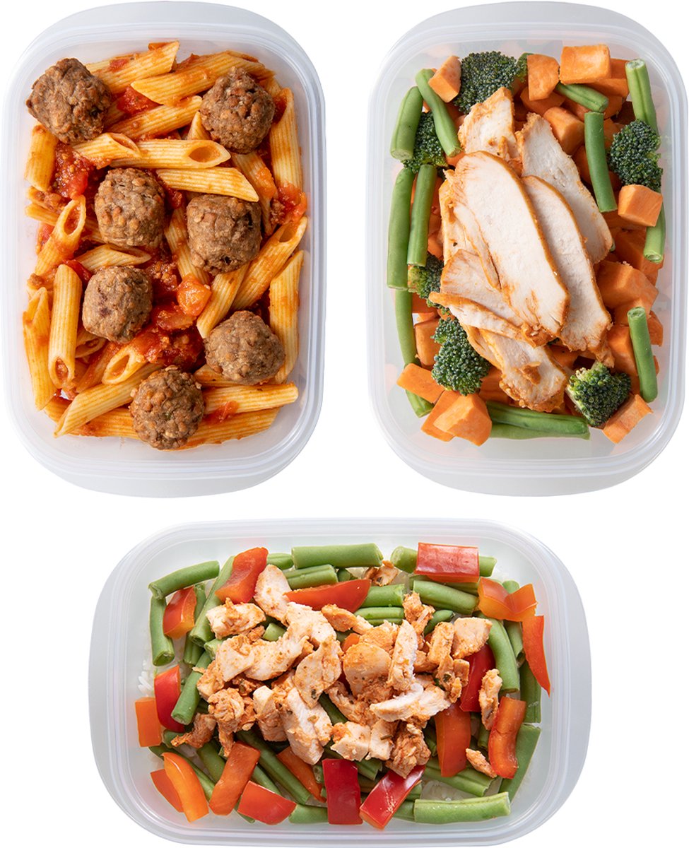 Meal prep Bakjes - Diepvriesbakjes - 890ml - 6 Stuks - BPA vrij - PFAS vrij - Vershoudbakjes set met deksel - Bewaarbakjes - Magnetron bakjes – Diepvriesdozen - Meal prep container - Vershouddoos - Stevig en Herbruikbaar - LocknLock — afbeelding 3