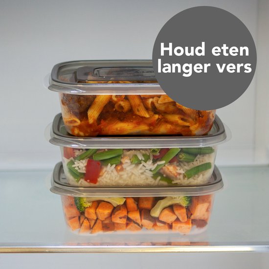 Meal prep Bakjes - Diepvriesbakjes - 890ml - 6 Stuks - BPA vrij - Vershoudbakjes set met deksel - Bewaarbakjes - Magnetron bakjes – Diepvriesdozen - Meal prep container - Vershouddoos - Stevig en Herbruikbaar - LocknLock