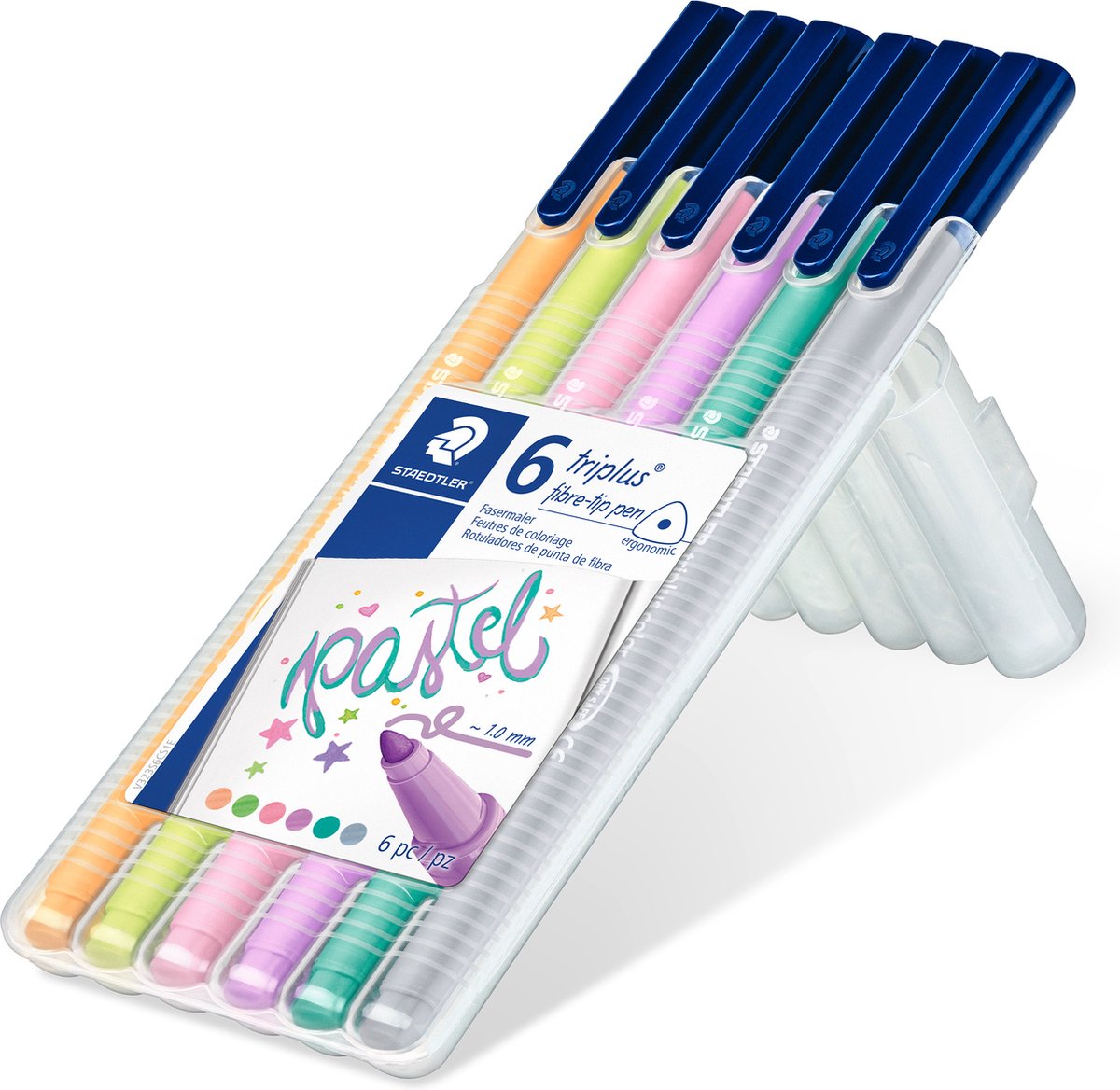 STAEDTLER triplus color kleurstift - Box 6 st pastel colours