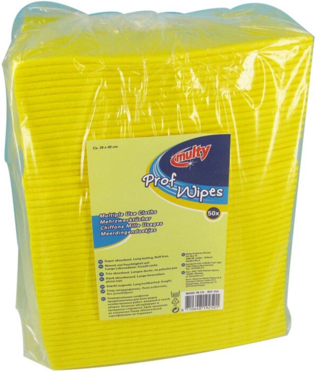 Multy Meerdingendoekjes Geel - 50 stuks