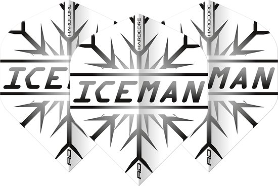 RED DRAGON - Gerwyn Price Hardcore Iceman Zwart Extra Dik Dartvluchten - 3 set per pakket (9 vluchten in totaal) van Red Dragon — afbeelding 2