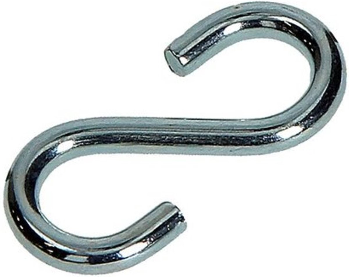 Mack Open S-haak Verzinkt Staal - 4,4 x 40 mm | Sterke en Betrouwbare Oplossing voor Bevestigen en Ophangen