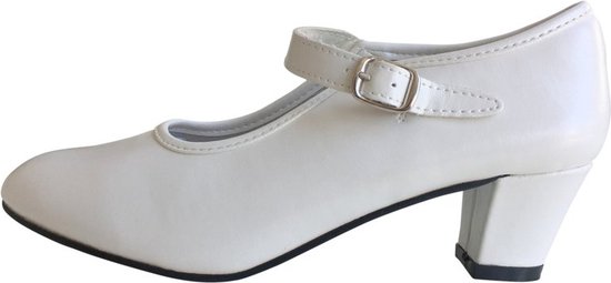 Spaanse schoenen wit - maat 42 (binnenmaat 26,5 cm) dames bij jurk  bruiloft... | bol.com