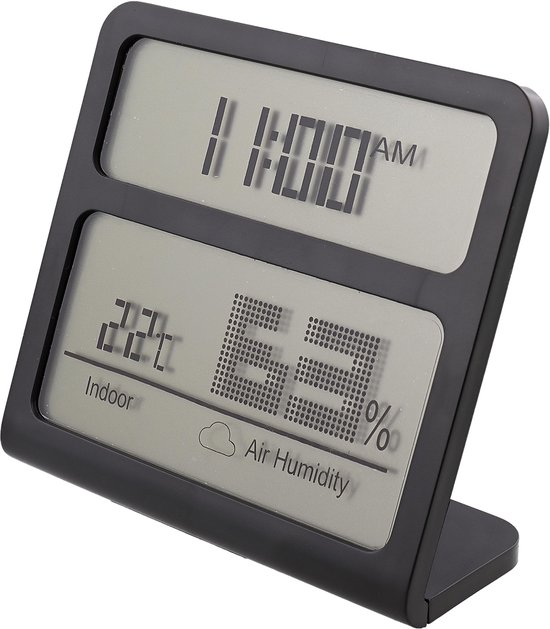 Thermometer met klok Hygrometer Digitale klok Binnenthermometer