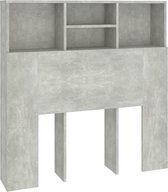 vidaXL Armoire de tête de lit Gris béton 100 x 19 x 103,5 cm
