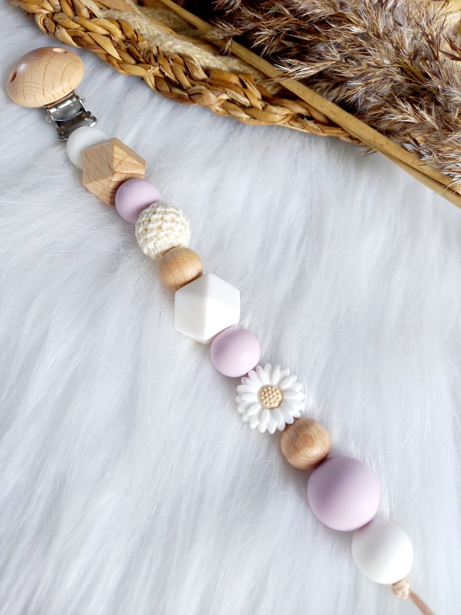 Goedkoopste Happy-by-Lies Speenkoord daisy lila