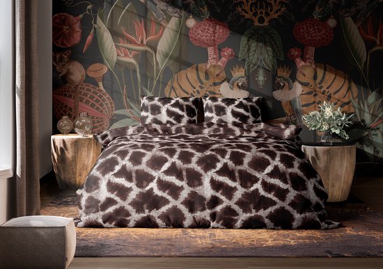 Dekbedovertrek 240x200/220cm - Ciro - Bruin - Lits Jumeaux — afbeelding 3