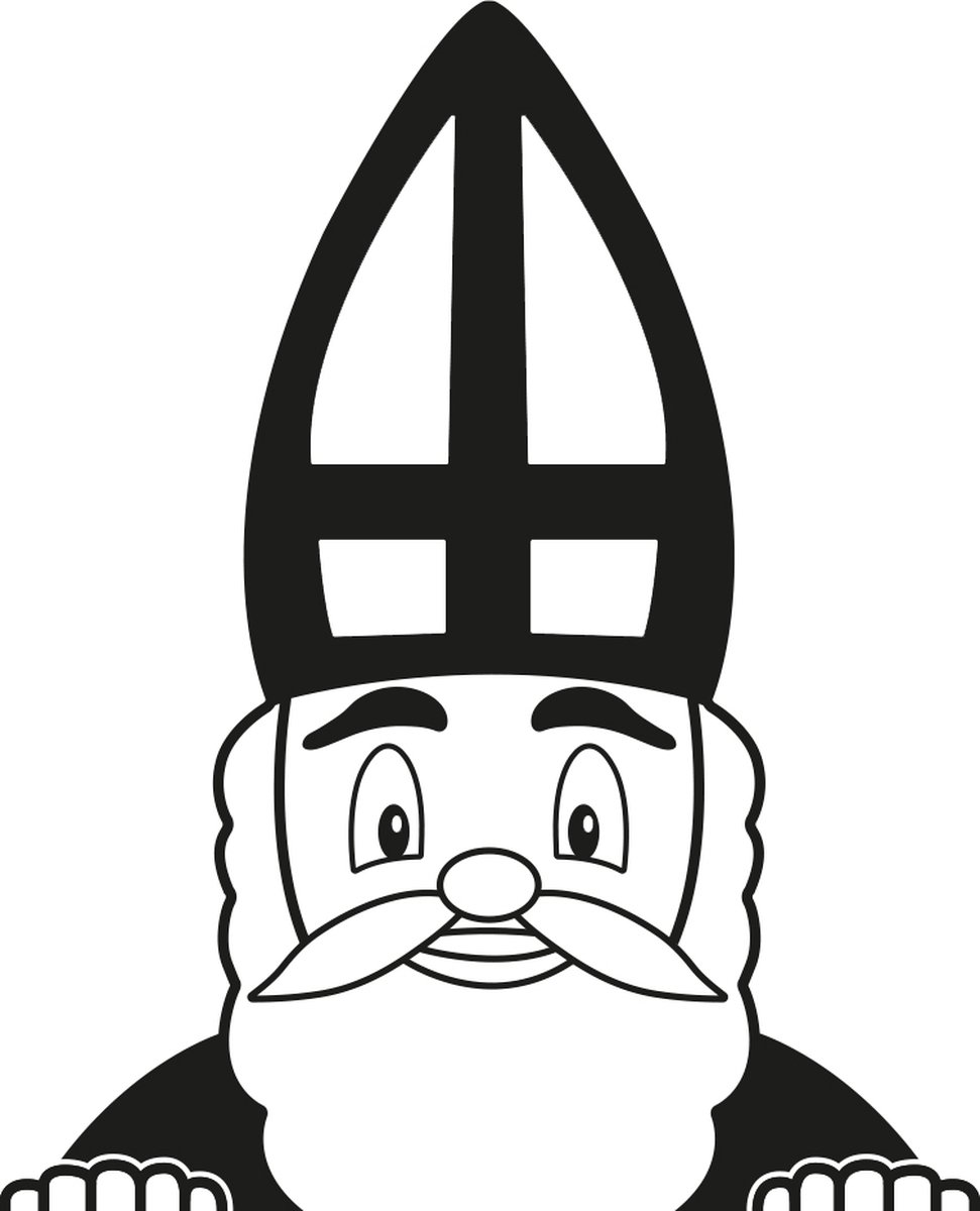 Gluur Sinterklaas Raamsticker | Raamstickers Sinterklaas | Sinterklaas decoratie | Sinterklaas Versiering | Gluursint Raamdecoratie