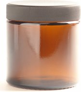 Zalfpot / Crèmepot Bruin Glas 120ml met Deksel - 25 stuks