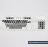 keycaps - keycaps voor mechanisch toetsenbord - LET OP, GEEN TOETSENBORD! keycaps wit en grijs - keycap puller - 106 toetsen - toetsenbord toetsen - keyboard buttons - computertoetsen - muis - kleuren toetsen - windows - amac - gaming