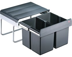 WESCO - Double Shorty Smart - 2 x 15 litres - Installation peu profonde dans un placard - Idéal en combinaison avec un fût Quooker