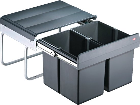 WESCO - Double Shorty Smart - 2 x 15 Liter - Ondiepe inbouw in kast - Ideaal in combinatie met Quookervat