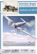 bouwplaat : Vliegtuig Junkers Ju 52/3m, schaal 1:100