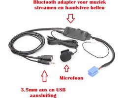 Bluetooth Carkit en Music Muziek USB en AUX Audio Streaming AD2P kabel adapter Geschikt Voor Vw Golf 4 Vw Polo Lupo Sharan New Beetle Passat B5 3BG