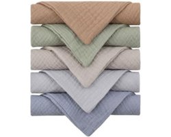 Product: Lalieloe Spuugdoekjes - Monddoekjes - Met lusje - 23 x 23 cm - Blauw, van het merk 