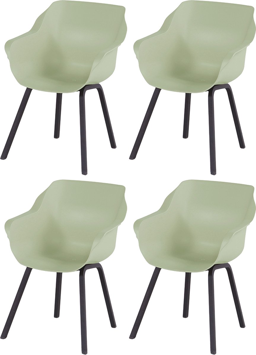Set van 4 - Hartman Sophie Element dining armstoel - French green