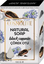 Cosmolive - Zwarte Komijn - Natuurlijke Zeep (Zeepblok) - 4 x 100 gr