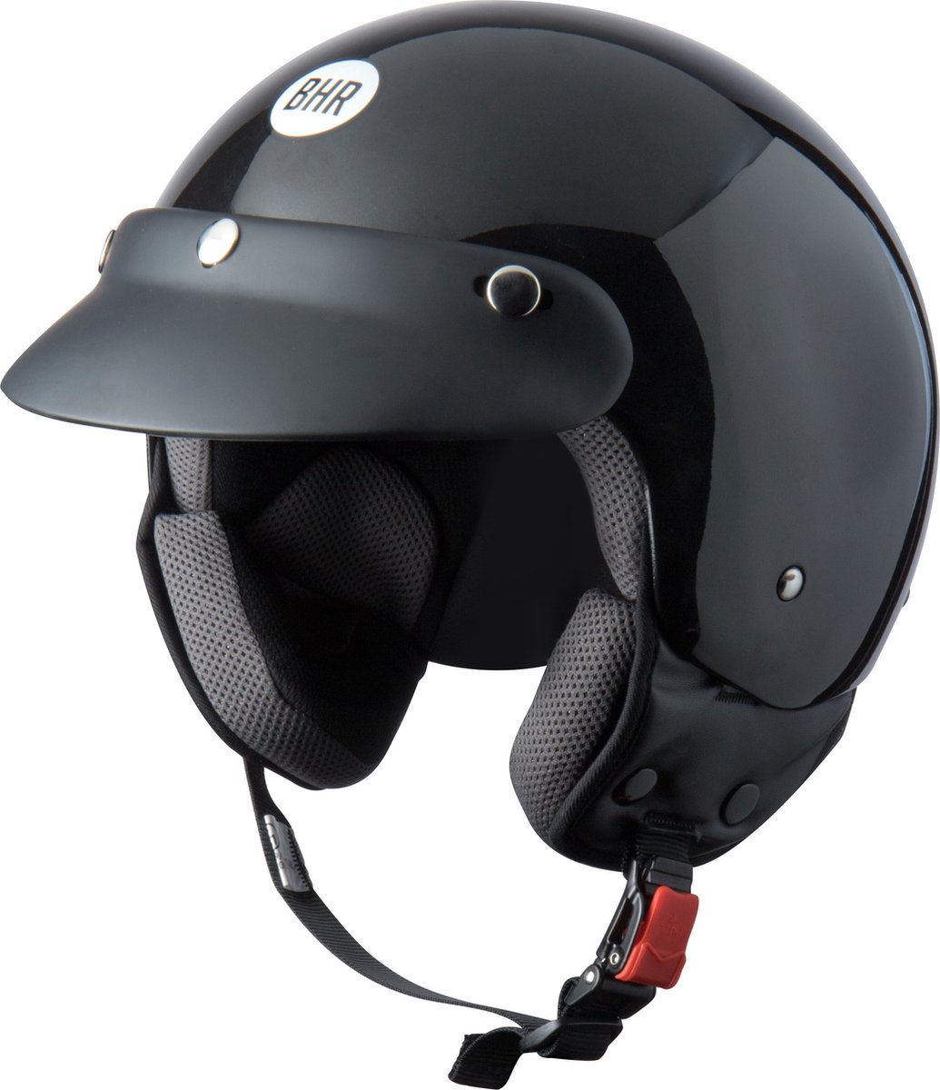 BHR Italia Jet motor scooter helm Kleur Zwart Maat S