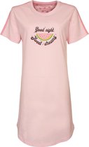 Irresistible Dames Nachthemd - 100% Katoen - Licht Roze - Maat XL