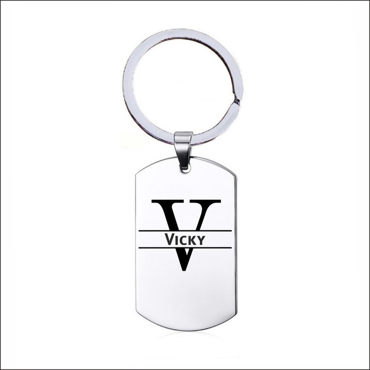 Sleutelhanger RVS Met Naam -  Vicky